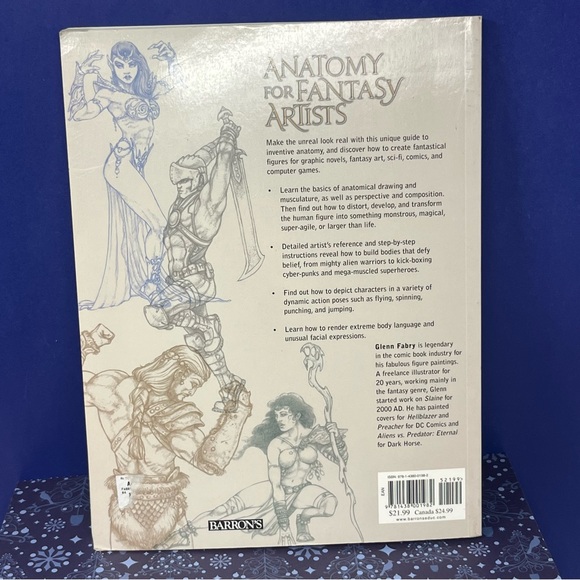 Anatomy for Fantasy Artists Guide Book Glenn Fabry - Picture 2 of 7
